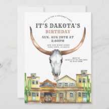 Fiesta de cumpleaños de Cowboy Cowgirl, tema occid