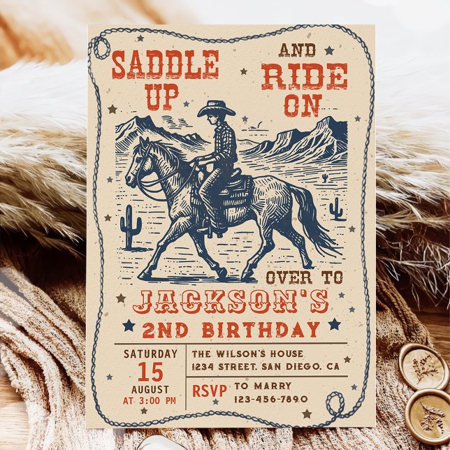 Invitación Fiesta de cumpleaños de Cowboy Occidental (Subido por el creador)