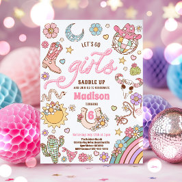 Invitación Fiesta de cumpleaños de Cowgirl Wild West Rodeo Di