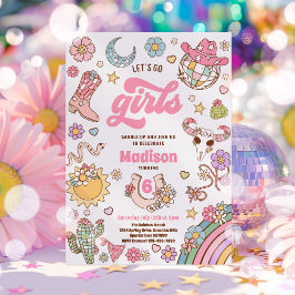 Invitación Fiesta de cumpleaños de Cowgirl Wild West Rodeo Di