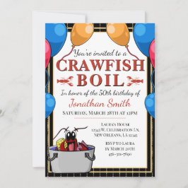 Invitación Fiesta de cumpleaños de Crawfish Boil