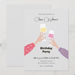 Invitación Fiesta de cumpleaños de cristal de vítores