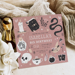 Invitación Fiesta de cumpleaños de crystal Fortune Teller