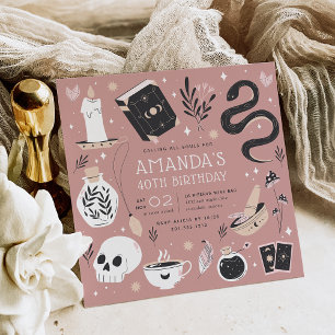 Invitación Fiesta de cumpleaños de crystal Fortune Teller