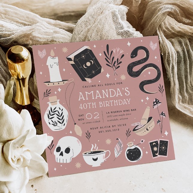 Invitación Fiesta de cumpleaños de crystal Fortune Teller (Subido por el creador)