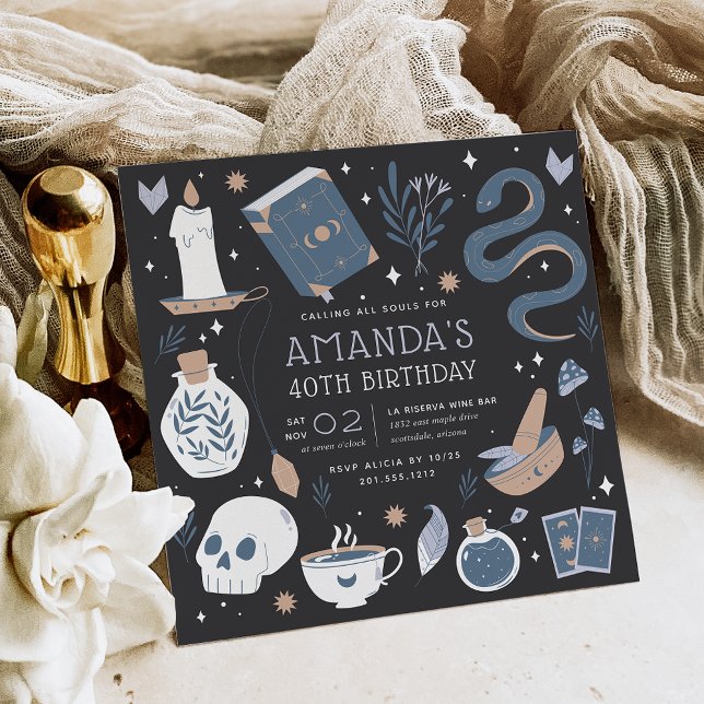 Invitación Fiesta de cumpleaños de crystal Fortune Teller (Subido por el creador)