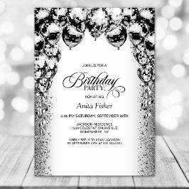 Invitación Fiesta de cumpleaños de cualquier edad de los glob