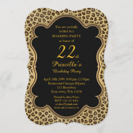 Invitación Fiesta de cumpleaños de cualquier edad, guepardo,