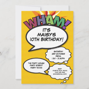 Invitación Fiesta de Cumpleaños de Cualquier Edad Moderna Div