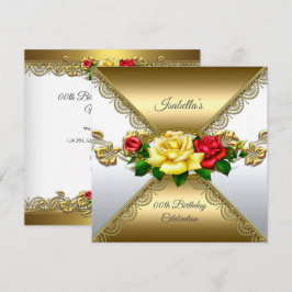 Invitación Fiesta de Cumpleaños de cualquier edad Rosas amari