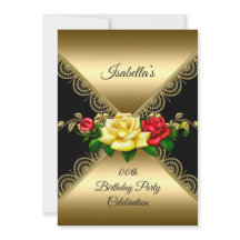 Fiesta de Cumpleaños de cualquier edad Rosas negra