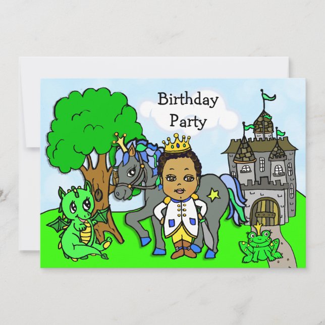 Invitación Fiesta de cumpleaños de cuento de hadas de Little  (Anverso)