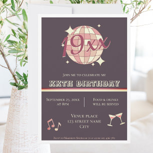 Invitación fiesta de cumpleaños de cumpleaños de personalizab