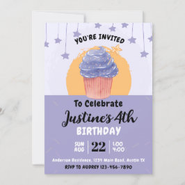 Invitación Fiesta de cumpleaños de Cupakes Cupakes