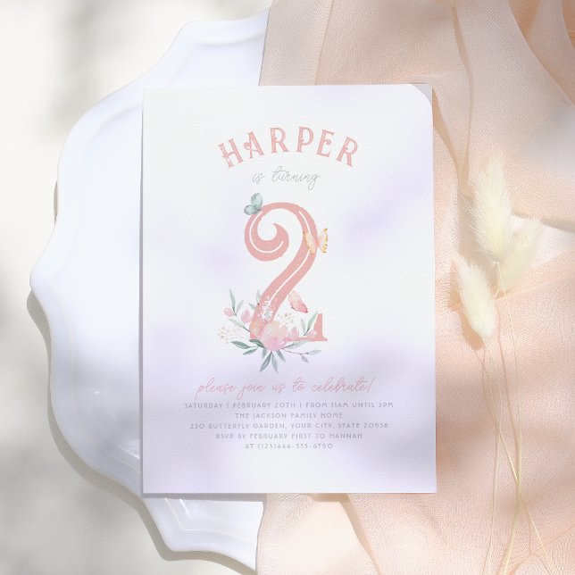 Invitación Fiesta de cumpleaños de Cute Butterfly Fairytale C (Subido por el creador)