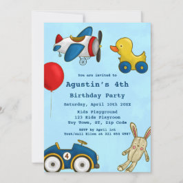 Invitación Fiesta de cumpleaños de Cute Kids Toys
