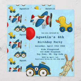 Invitación Fiesta de cumpleaños de Cute Kids Toys