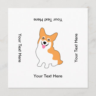 Invitación Fiesta de cumpleaños de Cute Pembroke Welsh Corgi