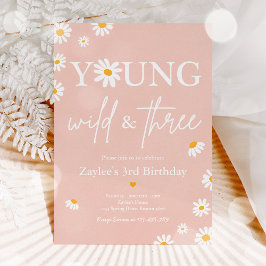 Invitación Fiesta De Cumpleaños De Daisy Bohmian Young Wild Y