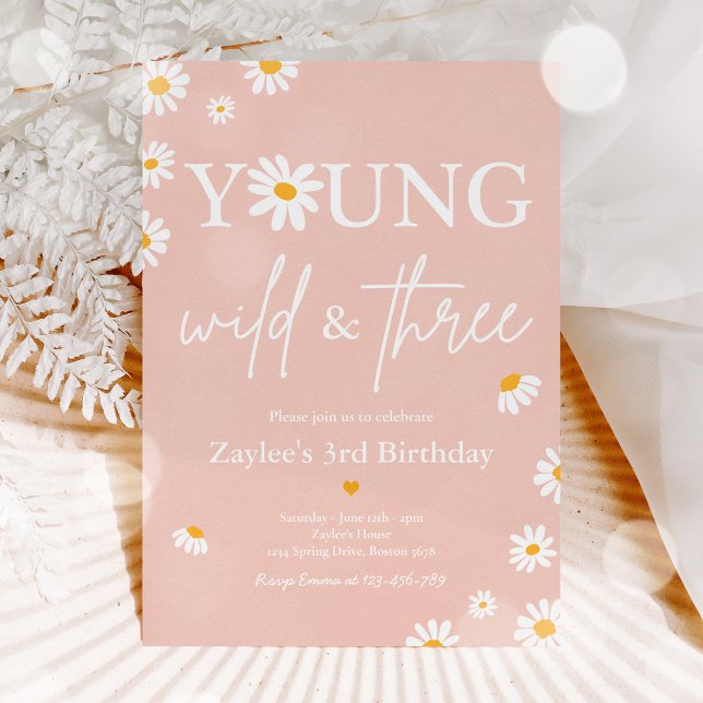 Invitación Fiesta De Cumpleaños De Daisy Bohmian Young Wild Y (Subido por el creador)
