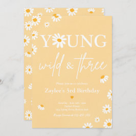 Invitación Fiesta De Cumpleaños De Daisy Bohmian Young Wild Y