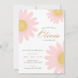 Invitación Fiesta de cumpleaños de Daisy boho floral cualquie