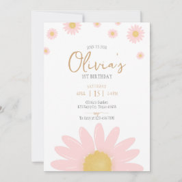 Invitación Fiesta de cumpleaños de Daisy boho floral cualquie