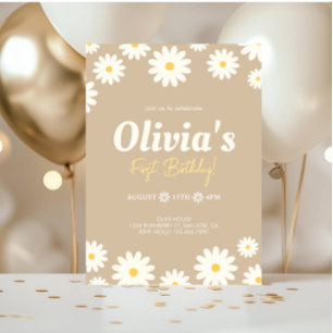 Invitación fiesta de cumpleaños de Daisy Girl