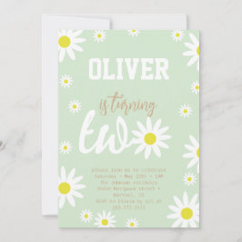 Invitación Fiesta de cumpleaños de Daisy neutral en género 2 