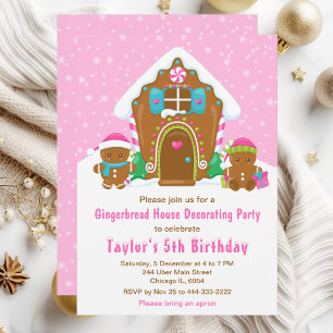 Invitación Fiesta de Cumpleaños de Decoración de Pan de Jengi