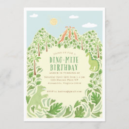 Invitación Fiesta de cumpleaños de Dino-mite