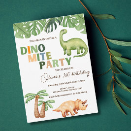 Invitación Fiesta de cumpleaños de Dino-mite