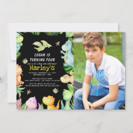 Invitación Fiesta de cumpleaños de Dinosaur