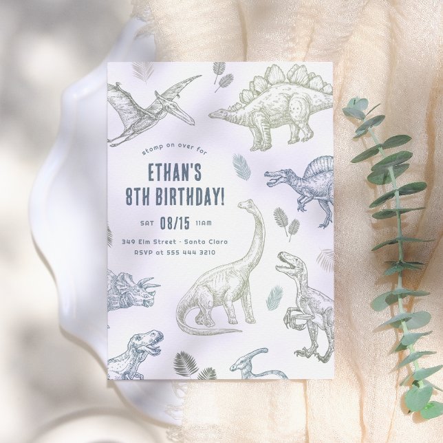Invitación Fiesta de cumpleaños de Dinosaur (Subido por el creador)