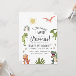 Invitación Fiesta de cumpleaños de Dinosaur
