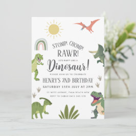 Invitación Fiesta de cumpleaños de Dinosaur