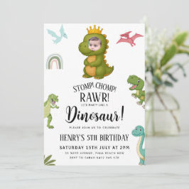 Invitación Fiesta de cumpleaños de Dinosaur