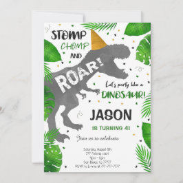 Invitación Fiesta de cumpleaños de Dinosaur Boy