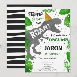 Invitación Fiesta de cumpleaños de Dinosaur Boy