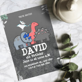 Invitación Fiesta de cumpleaños de dinosaurio