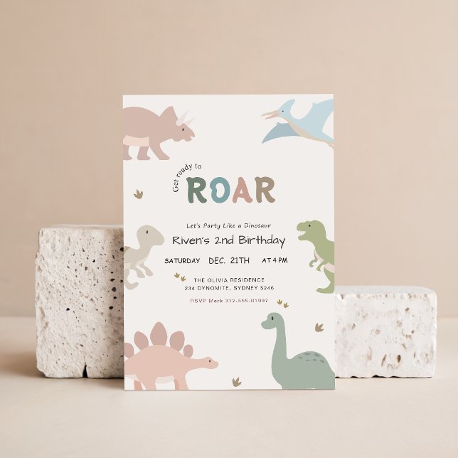 Invitación Fiesta de Cumpleaños de Dinosaurio para Bebé Niño  (Subido por el creador)