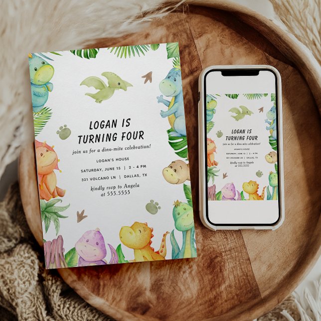 Invitación Fiesta de Cumpleaños de Dinosaurios | Cumpleaños d (Subido por el creador)