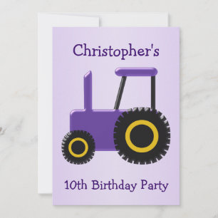 Invitación Fiesta de cumpleaños de diseño de tractores