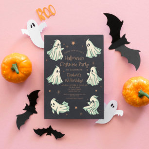 Invitación Fiesta de cumpleaños de disfraces de Halloween esp