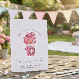 Invitación Fiesta de cumpleaños de dos dígitos