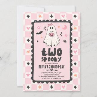 Invitación Fiesta de cumpleaños de dos niñas espeluznantes de