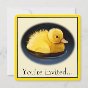 Invitación Fiesta de cumpleaños de Duck Chick