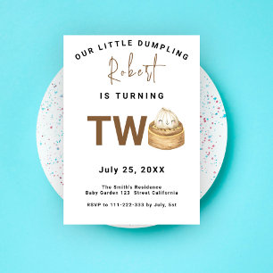 Invitación Fiesta de cumpleaños de dumpling chino