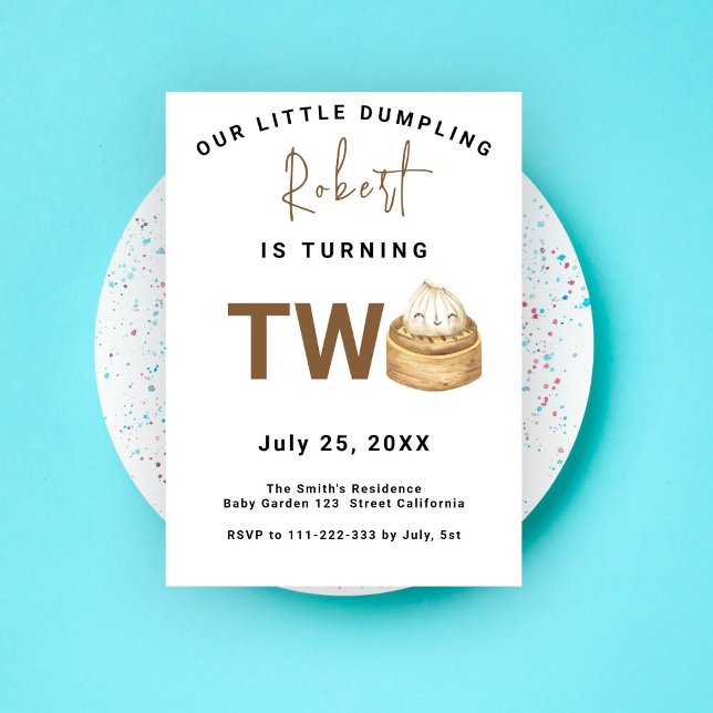 Invitación Fiesta de cumpleaños de dumpling chino (Subido por el creador)