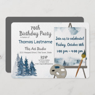Invitación Fiesta de cumpleaños de Easel, pintando